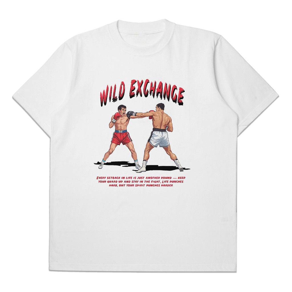 Kaos Tinju Wild Exchange - Ukuran Reguler - Oversize Boxy - Unisex - Kaos Tinju - Kaos Tinju baju pr