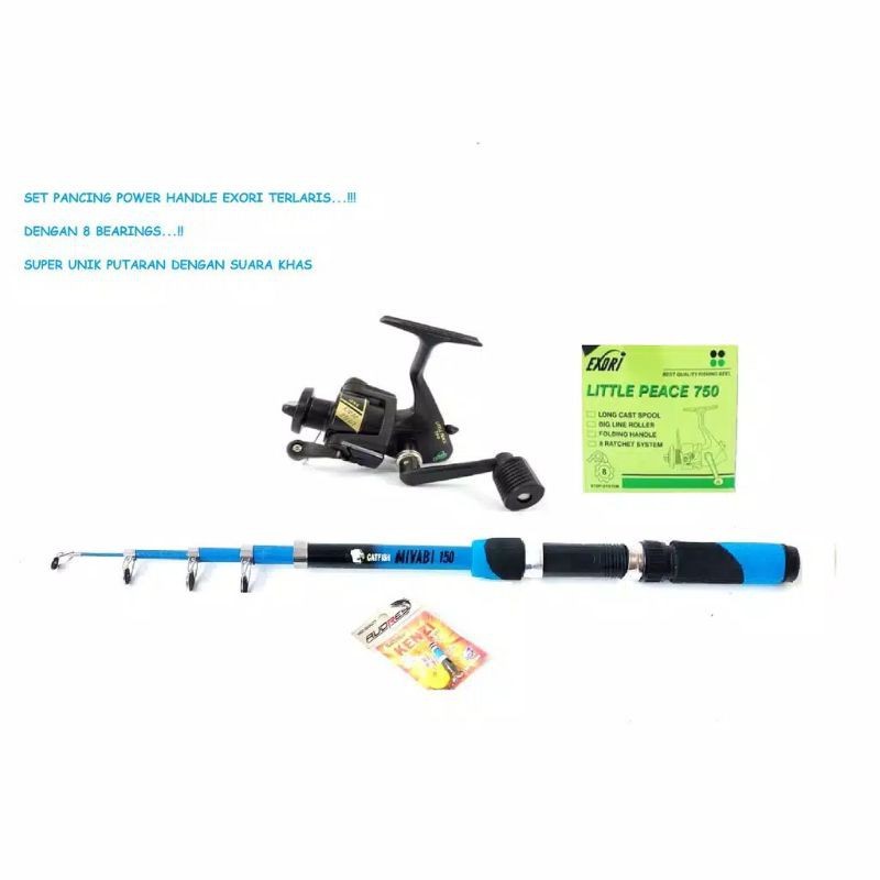 {HARGA PROMO} SET ALAT PANCING  {EXORI} DENGAN JORAN JAPAN DAN REEL POWER HANDLE EXORI By Strikenow
