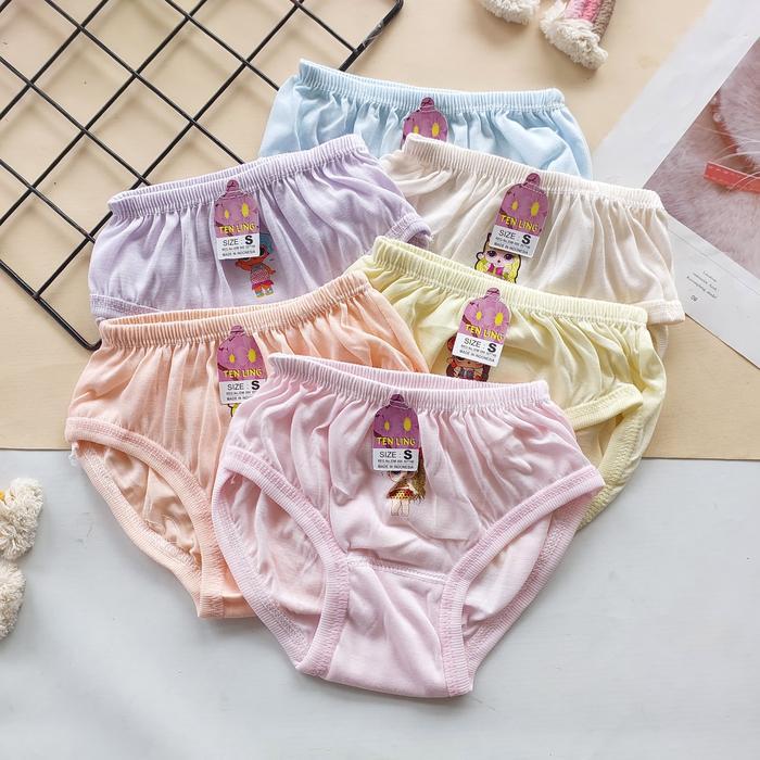 1 Lusin CD Celana Dalam Anak Perempuan Sempak Anak Cewek - S, 3 Pcs