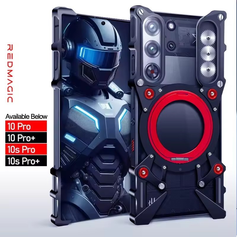 Aluminium Frameless Case Untuk Nubia Redmagic 11 10 Air Pro Red Magic 8 8s 9 9s Pro Rotating 360 Rin