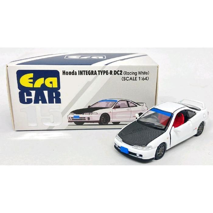 ERA CAR HONDA INTEGRA TYPE-R DC2 RHD RACING WHITE DIECAST SKALA 64