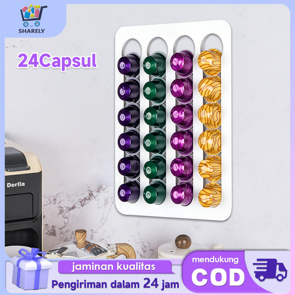 Rak Kapsul Kopi 24 Capsule Coffee Pod Holder Tempat Kapsul Kopi Minimalis Tempat Kopi Kapsul