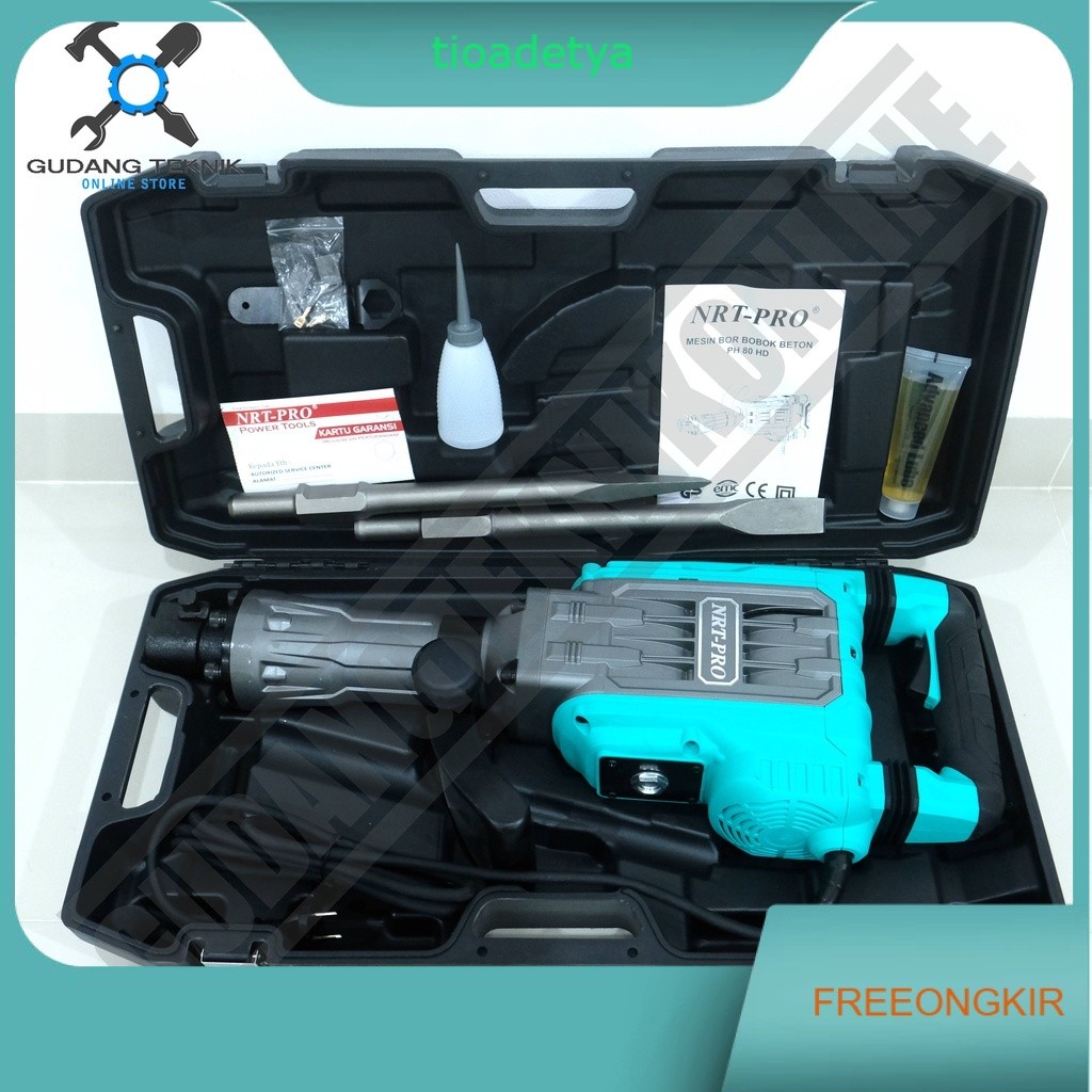 Demolition Jack Hammer NRT PRO PH80 / Mesin Bobok Listrik Tembok Beton NRT PRO PH 80 PH-80