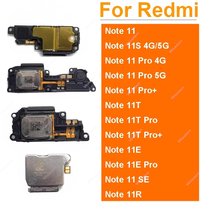 Loud Speaker Sound Buzzer For Xiaomi Redmi Note 11 11E 11R 11SE 11T 11s Pro+ 4G 5G Loudspeaker Ringe