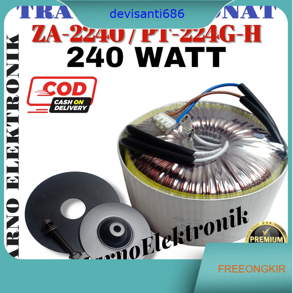 TRAVO TRAFO TOA DONAT ZA-2240 PT-224G-H 240 WATT ZA 2240 PT 224G H 240WATT ZA2240 PT224G PT224GH 240