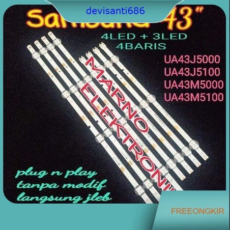 LED BL BACKLIGHT TV SAMSUNG 43 INCH UA43M5100AK UA43M5000AK UA 43M5000 AK / DK UA43M5000 AK /DK UA 4