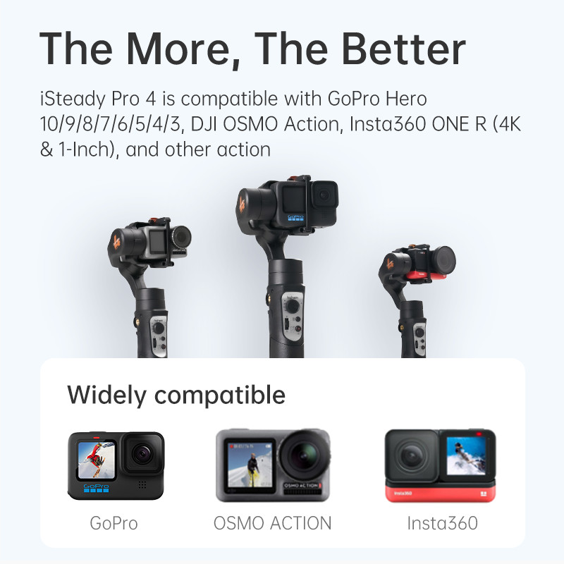 Hohem iSteady Pro 4 Gimbal Stabilizer for GoPro 11 12 13 Action Camera 3-Axis Handheld Gimbal Gopro 
