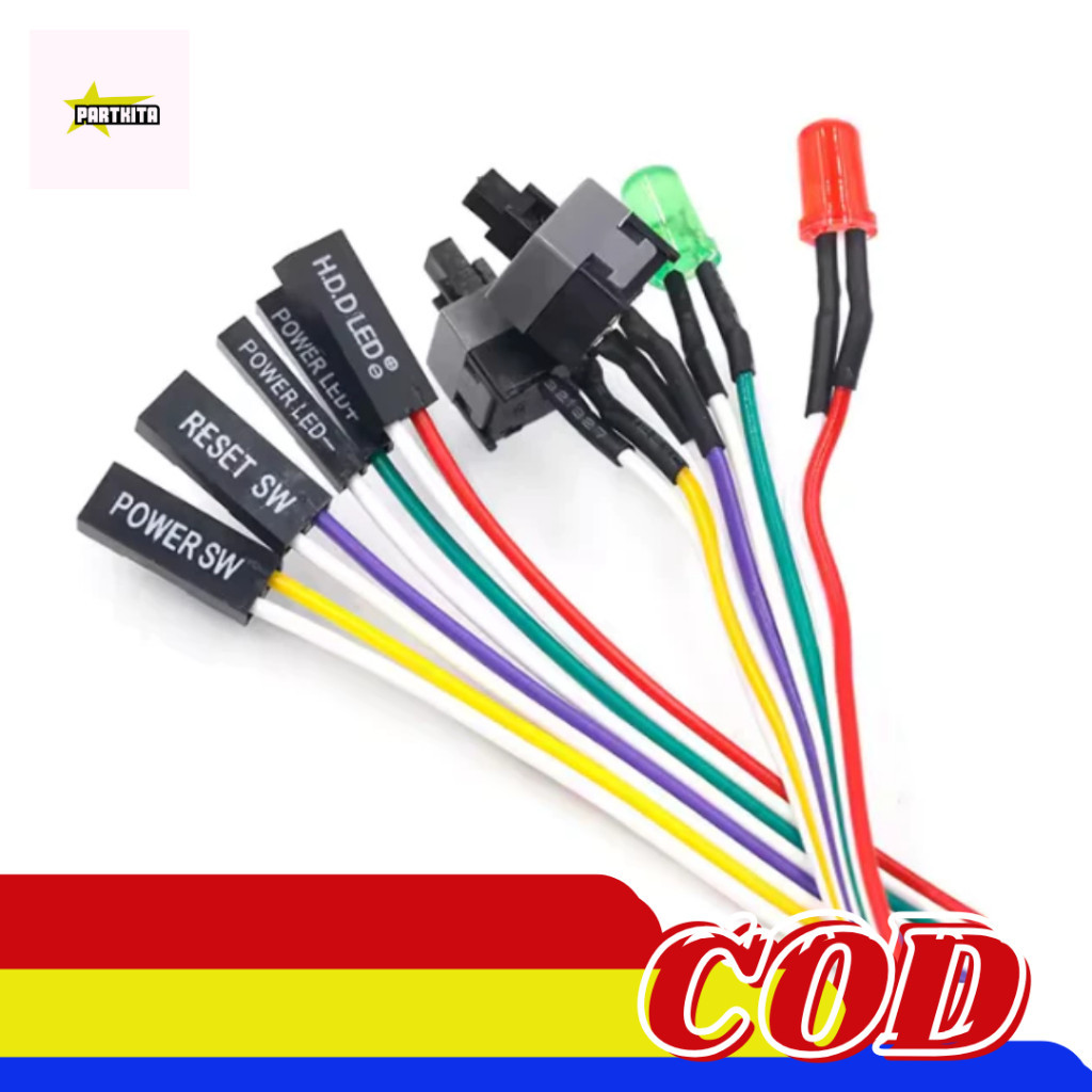 SWITCH TOMBOL FRONT PANEL [COD] SWITCH KABEL FRONT PANEL CPU KOMPUTER DEPAN