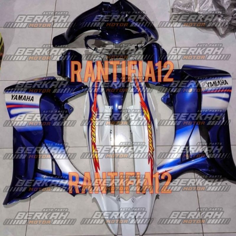 cover bodi Jupiter Z cw full set halus bodi Jupiter Z lama CW 2005 biru putih