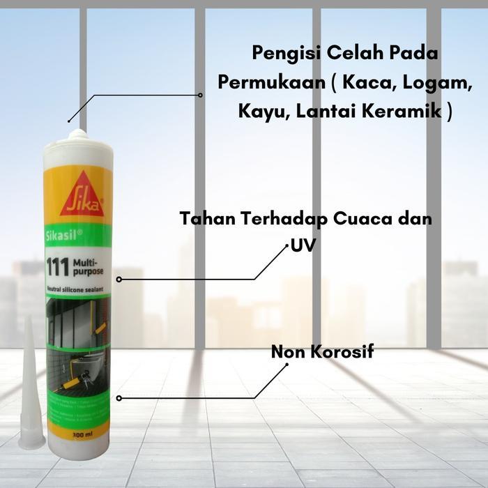 Sikasil 111 MP Hitam  Perekat Lem Kaca