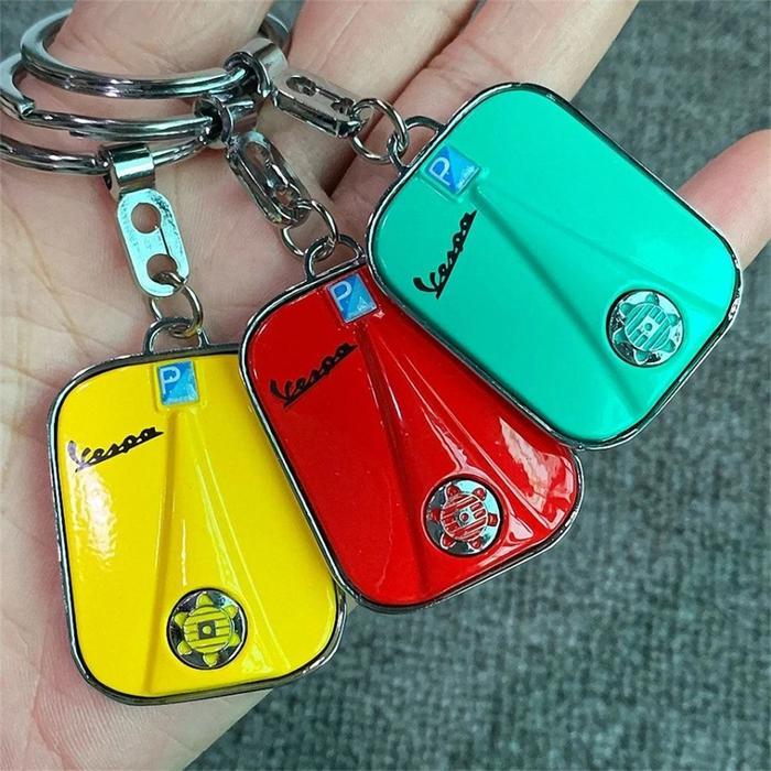 Gantungan Kunci Motor Vespa Metal + silicone  Key Chain VESPA Sprint Primavera Piaggio Keychain keyr