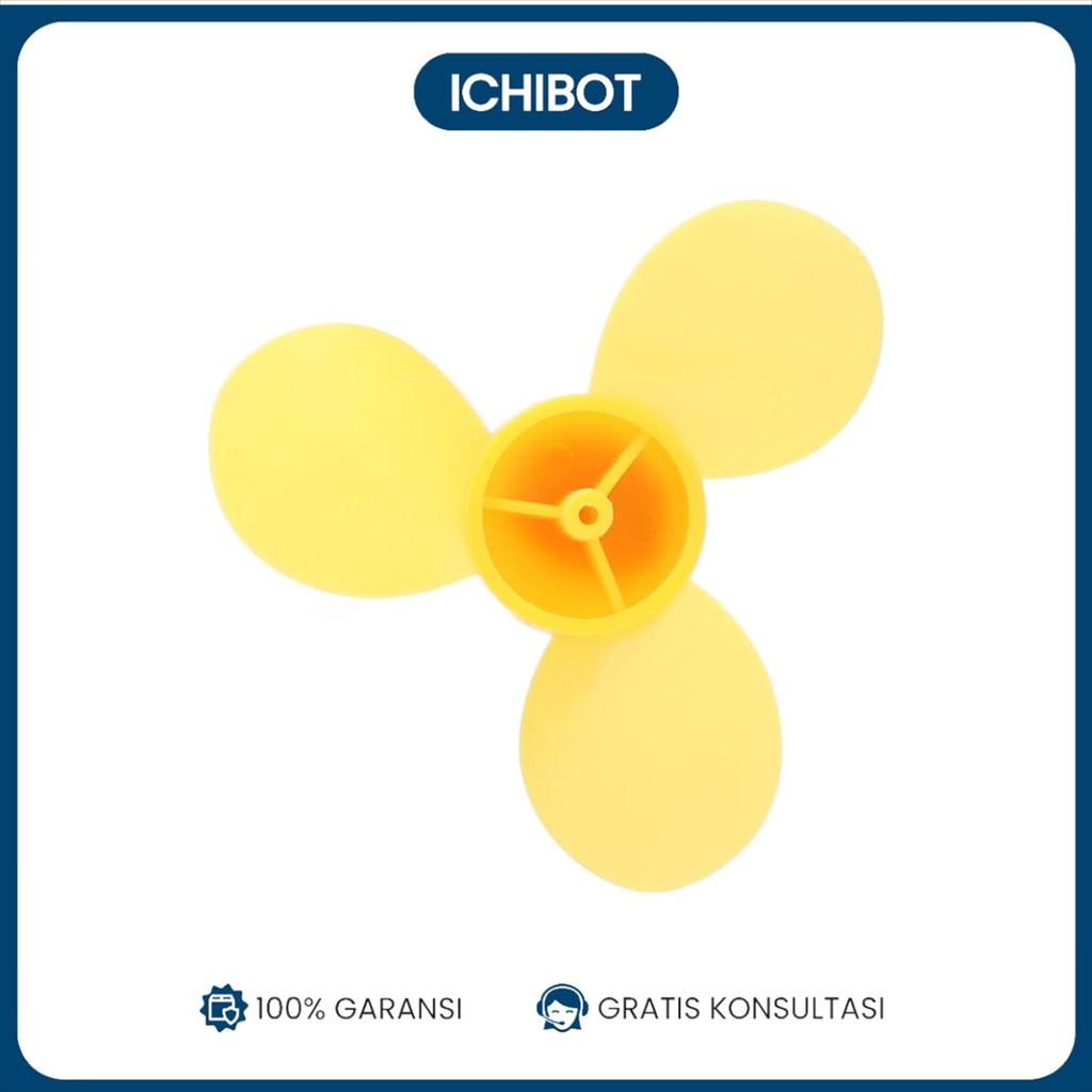 Baling-Baling Kipas Fleksibel  Kuning Diameter 72mm Material Lentur