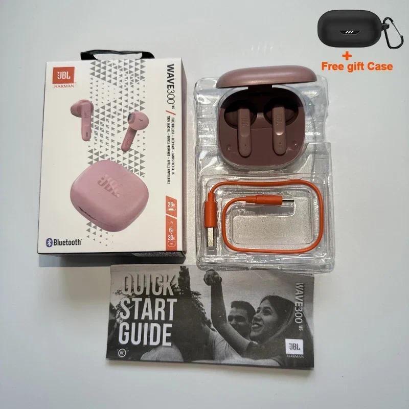 Original JBL Wave 300TWS Wireless Earbuds Sports Bluetooth JBL W300 Stereo Bass Headset Game Music E