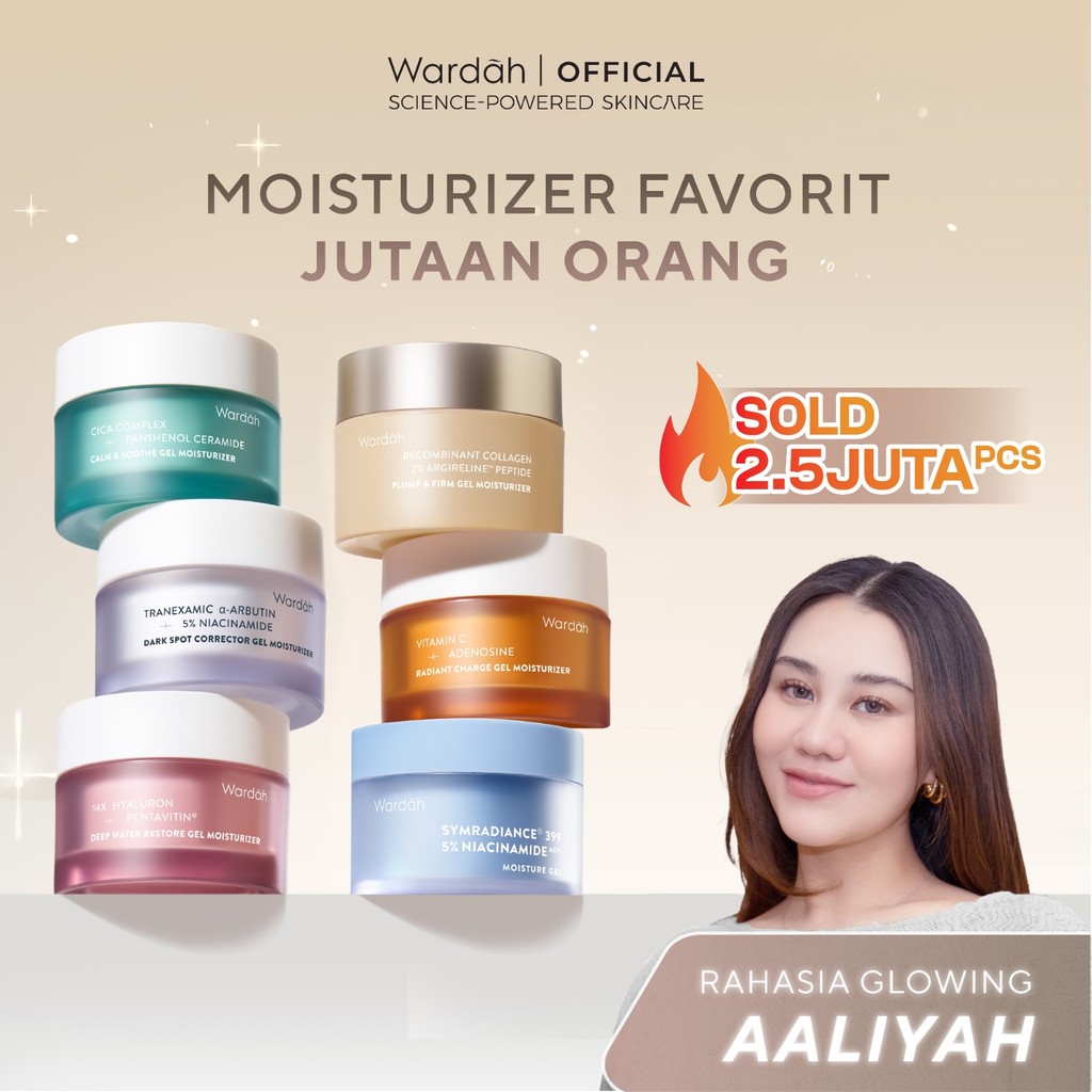 [CREATOR PICKS] WARDAH Gel Moisturizer Series 30 g - day cream, glow moisturizer, Collagen Moist, pe