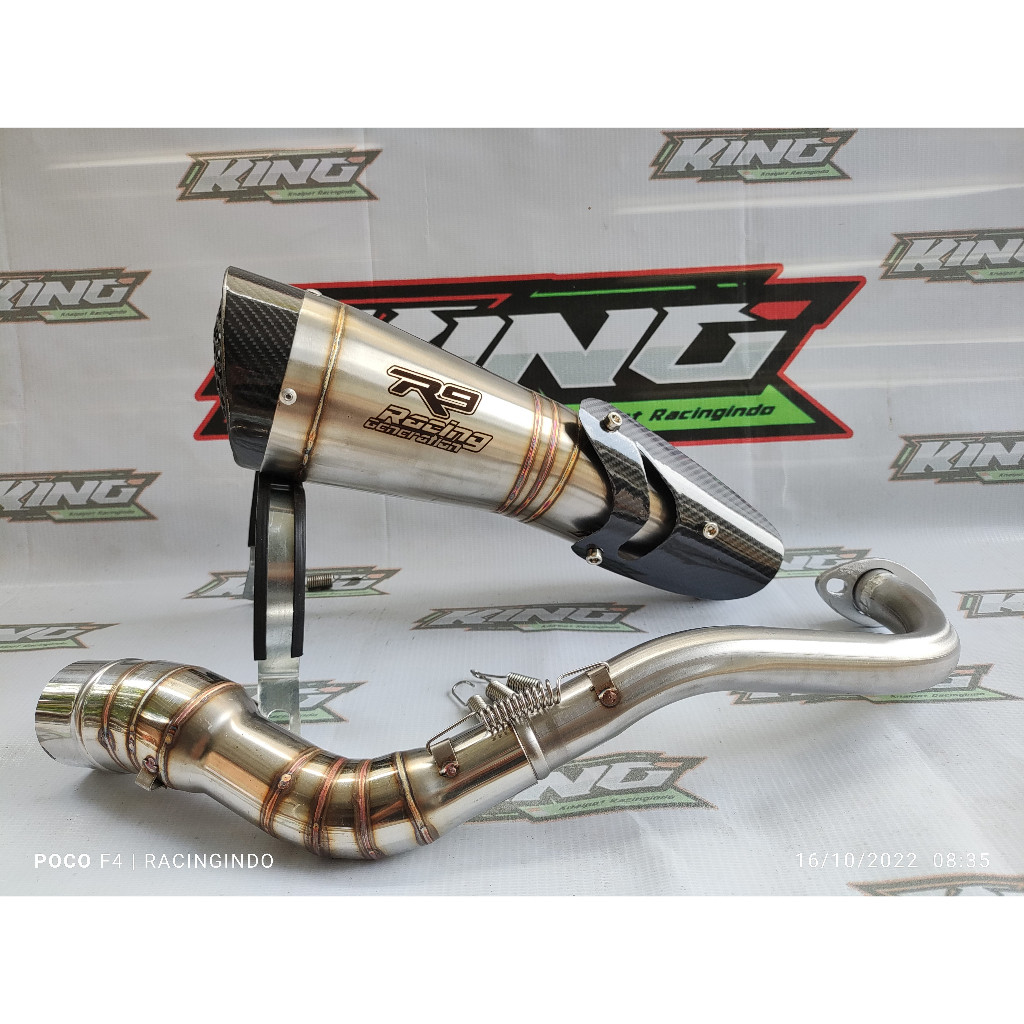 knalpot r9 h2 ss aerox lama/new nmax lama/new adv 150 160 pcx 150 pcx 160 vario beat dll