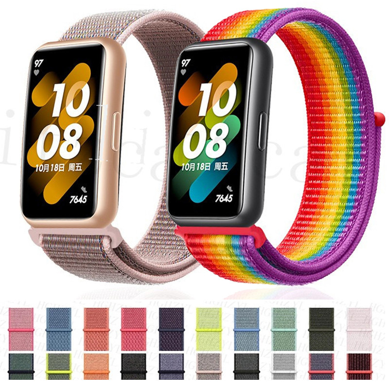 Nylon Loop Strap For Huawei Band 6 Smart Wat Sport Woven  Band For Huawei Band 6 / Honor Band 6 Repl