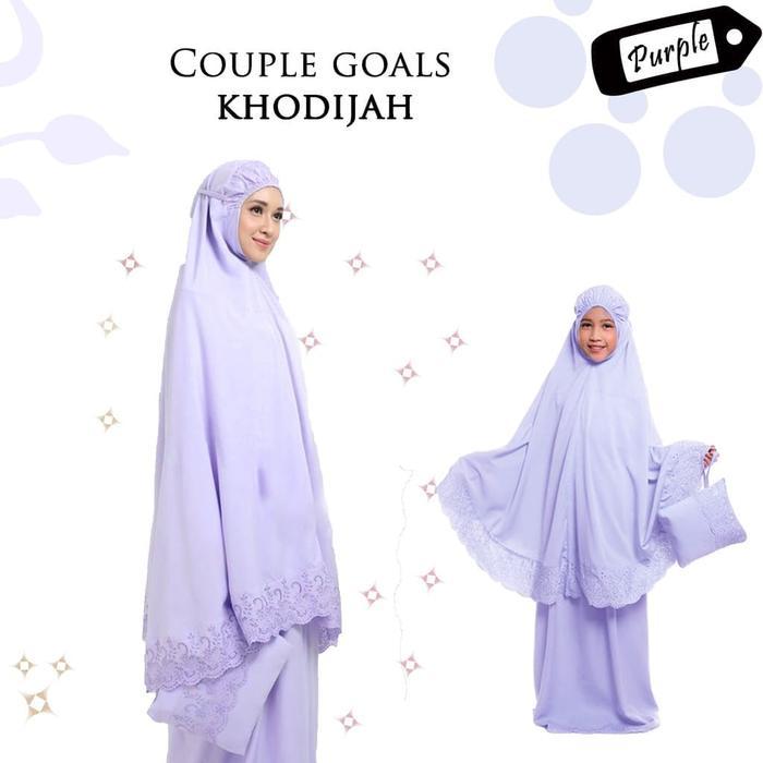 Mukena dewasa couple ibu dan anak syafina khadijah mukena couple hamidah mam n kids - Lilac