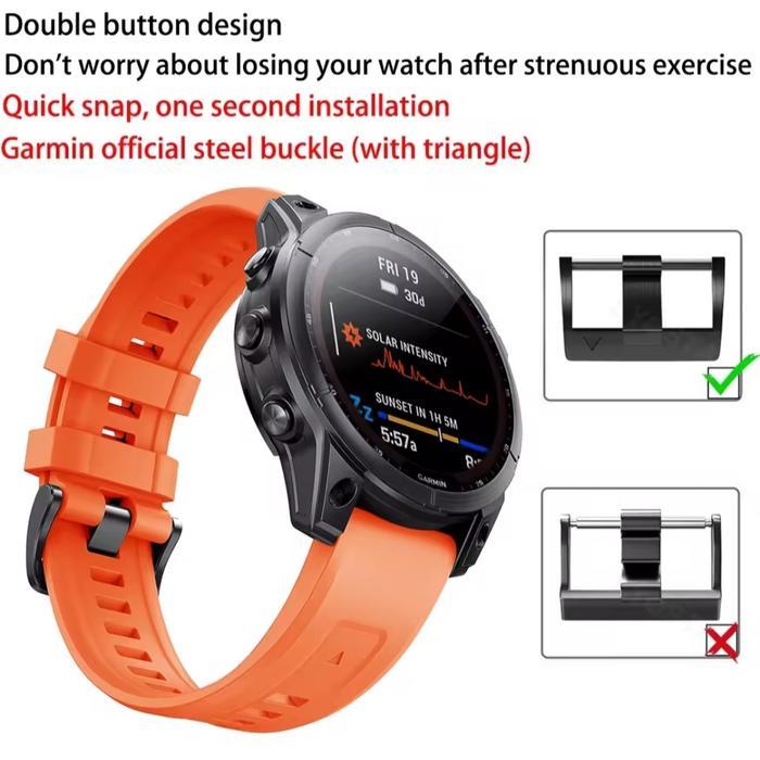 STRAP GARMIN APPROACH S60 / S62 / S70 SMART WATCH MODEL OFFICIAL RUBBER TALI JAM TANGAN 22MM QUICK F