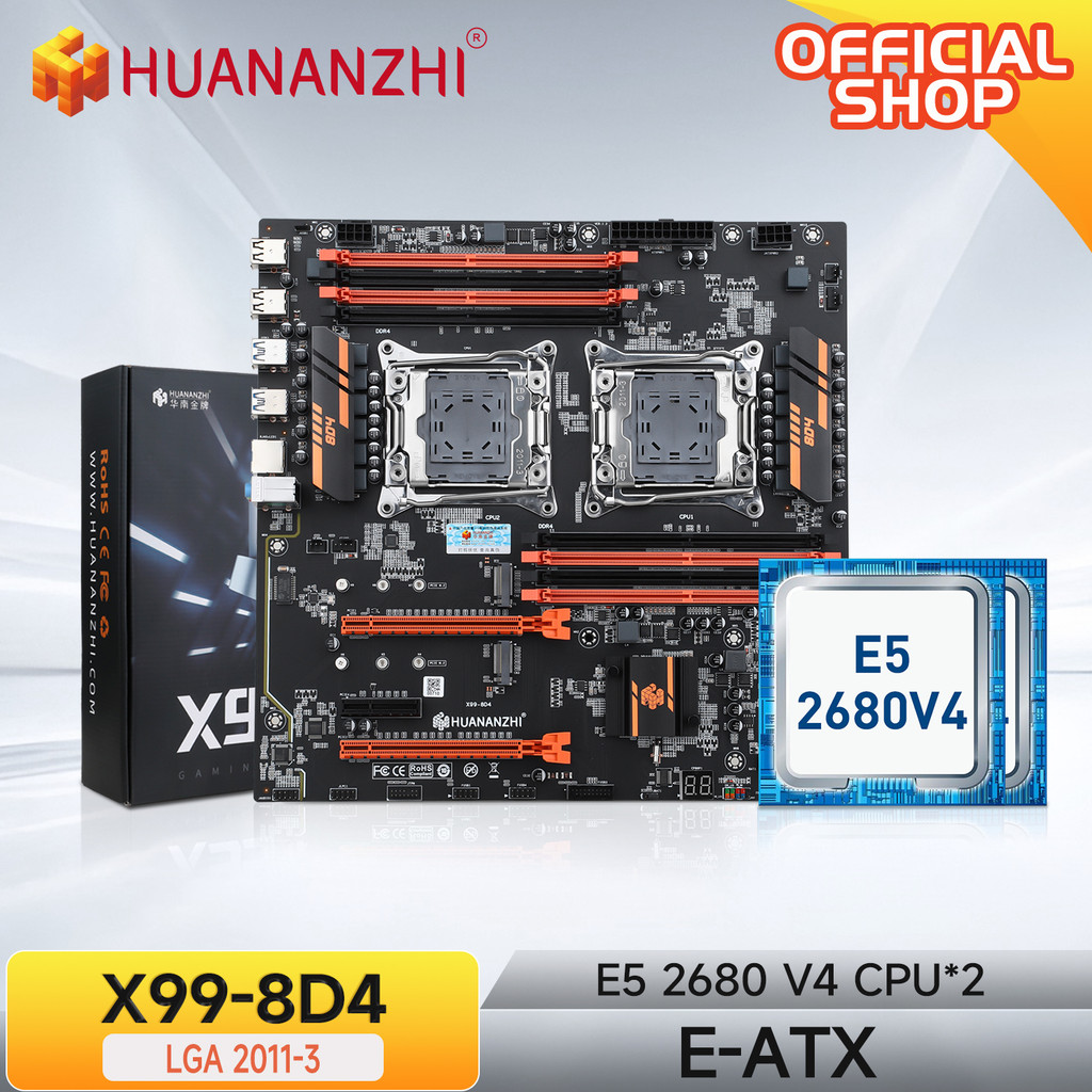 HUANANZHI X99 8D4 Motherboard LGA 2011-3 Dual CPU Xeon E5 V4 DDR4