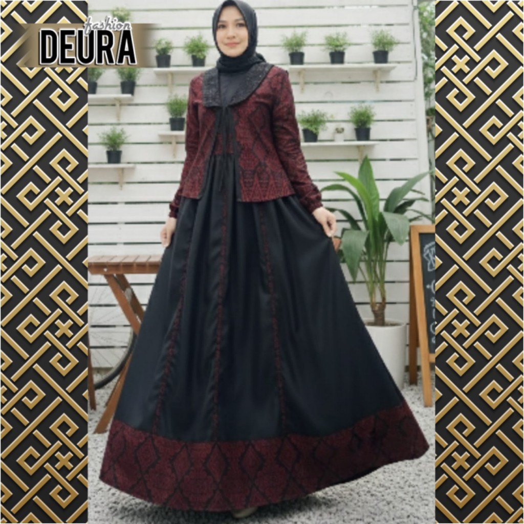 DEURA FASHION - Set Gamis Wanita Deura SD-533 / Gamis Deura Terbaru / Gamis Deura Original