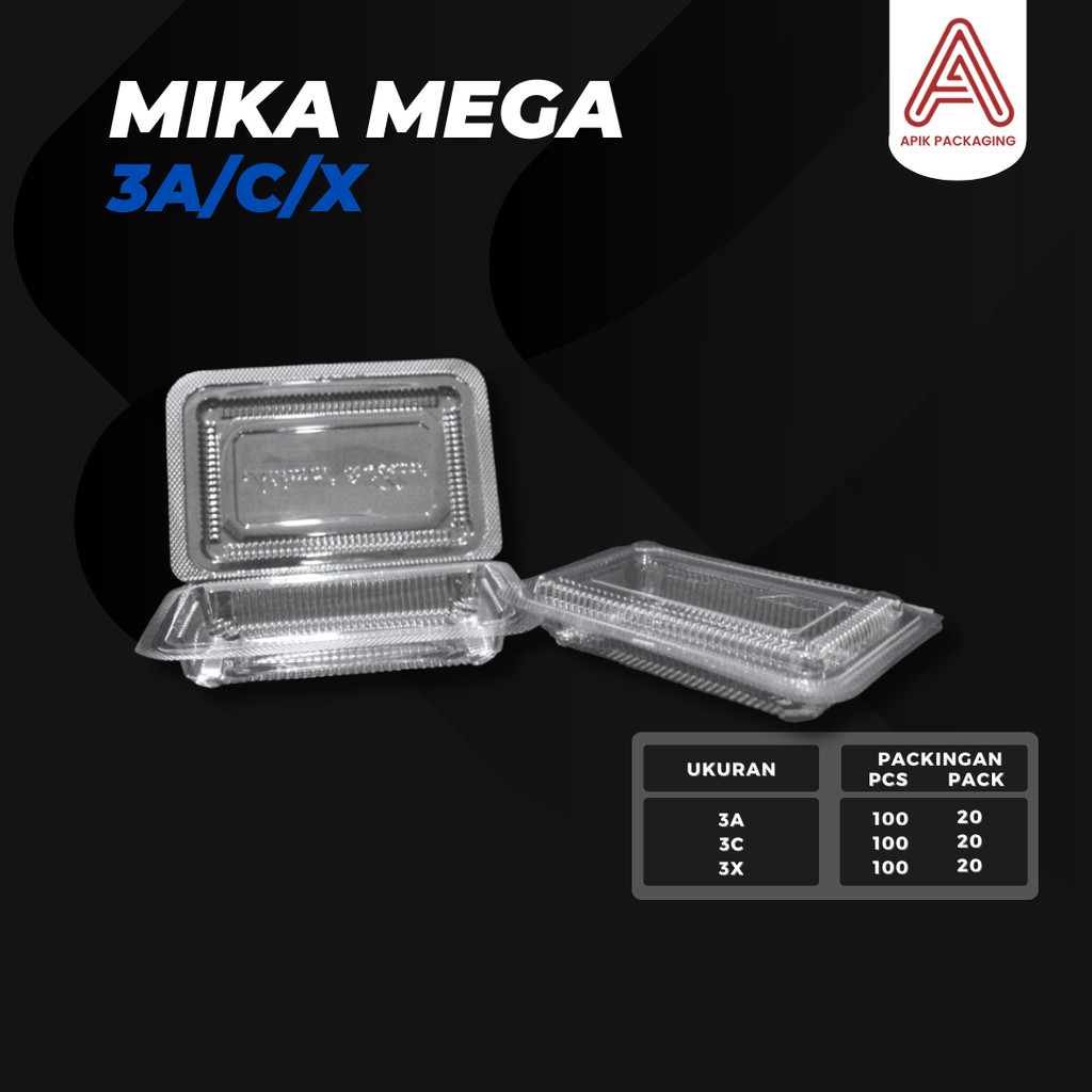 MIKA NASI KOTAK MEGA 3C 1 PACK 100PCS
