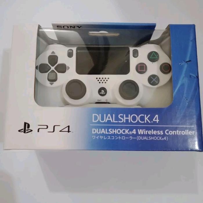 STICK PS4 OP WARNA PLUS PAK / STIK PS4 ORI PABRIK WARNA - Putih, no pak