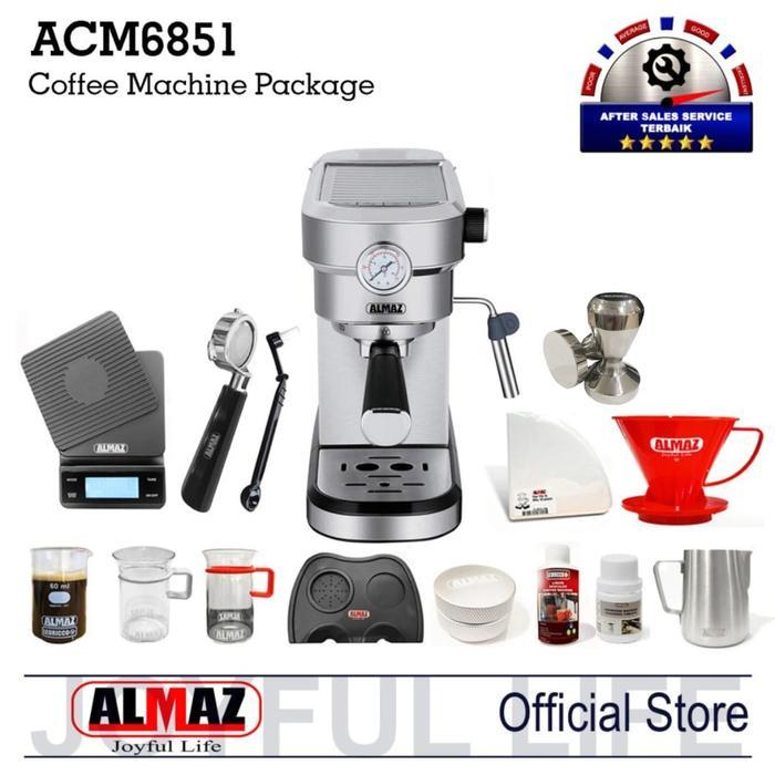 Almaz Paket Mesin kopi Almaz ACM6851 Aksesoris Mesin Kopi Manual dan kelengkapannya