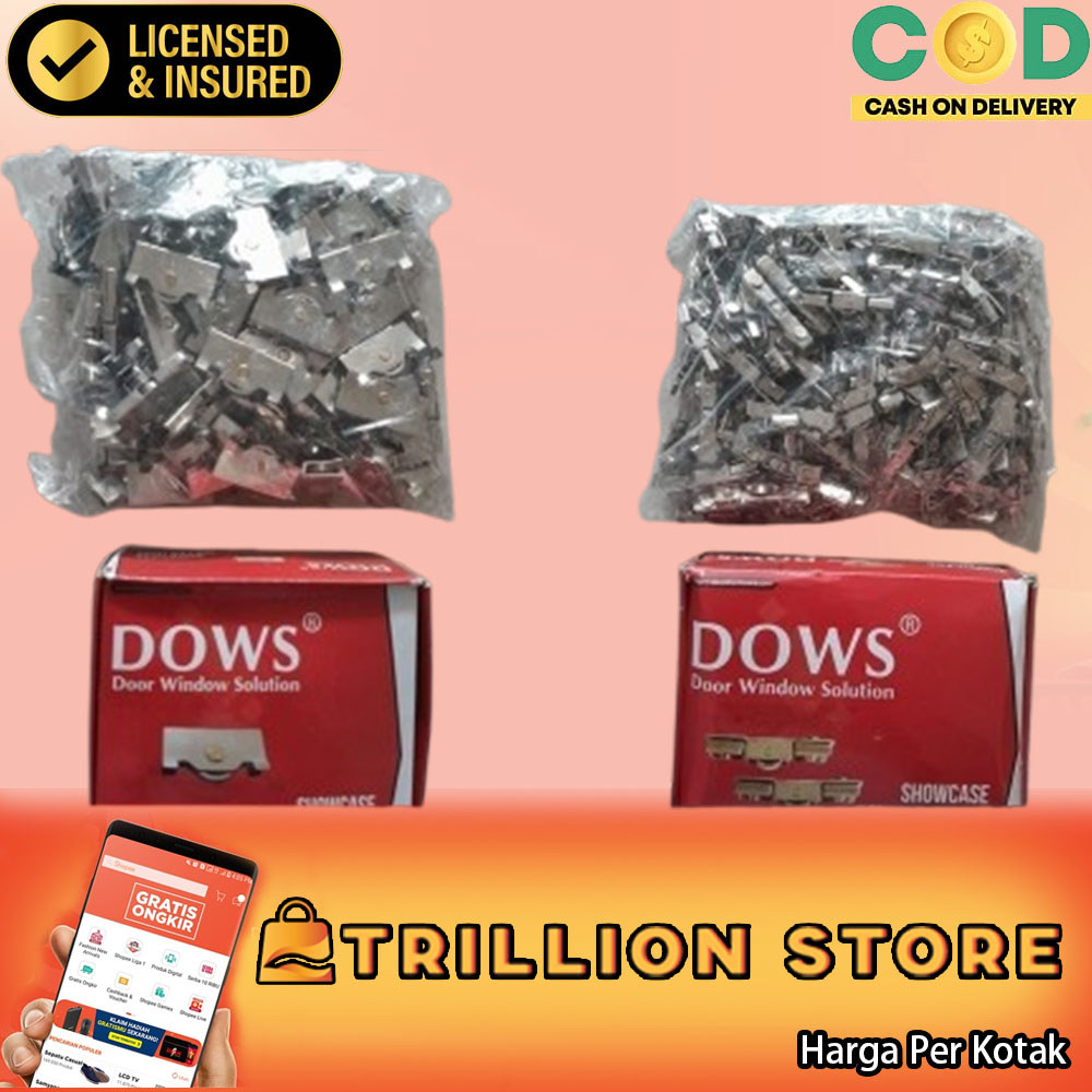 Roda Matex Kecil Besar Roller Etalase Pintu Kaca Lemari Sliding Sleding Geser Aluminium Almunium Sho