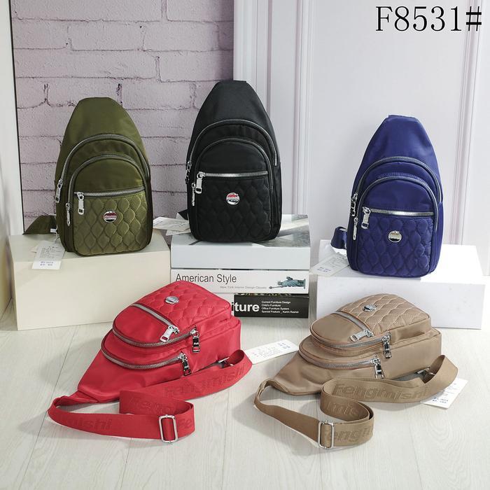 Tas Wanita Pria Import Jinjing dan Selempang FENGMISHI FMS8531 8531 FMSF8531 F8531 Bordir Parasut - 