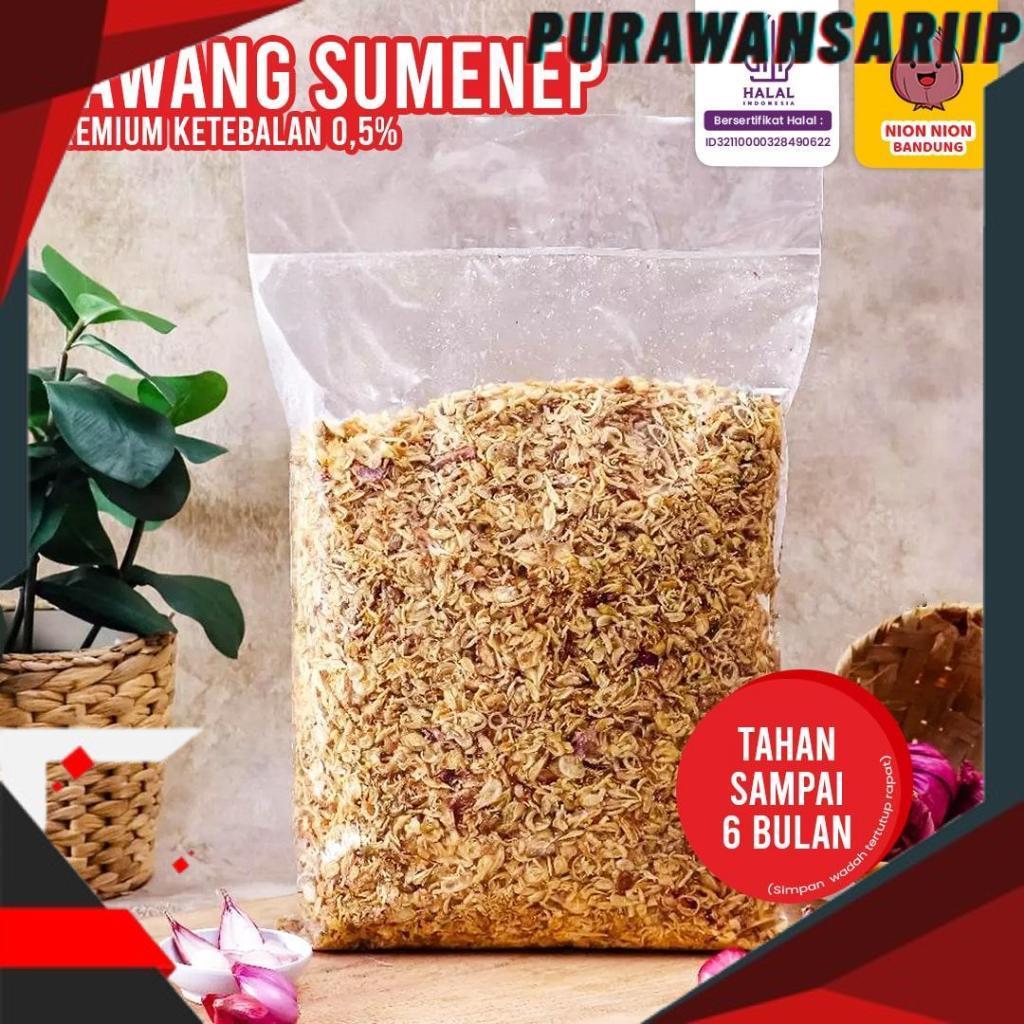 Bawang Merah Goreng Brambang Goreng Sumenep Asli 1 Kg Gurih Renyah Grosir