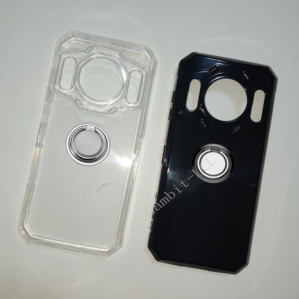 For Oukitel WP21 6.78" 2022 WP 21 Back Ring Holder Bracket Phone Cover TPU Soft Silicone Case On Ouk