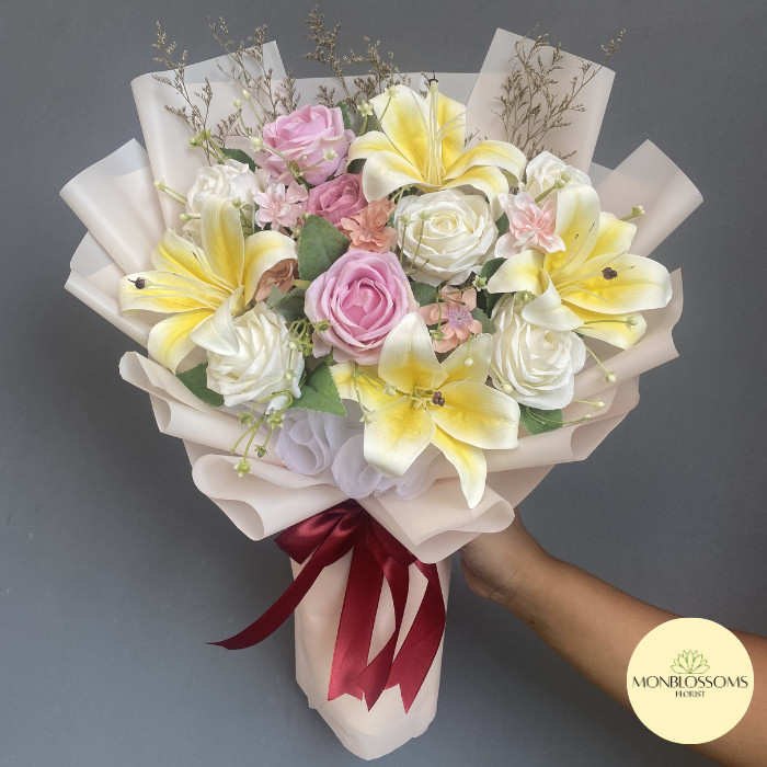 Monblossoms | Mix Artificial Flowers | Buket Bunga | Bouquet Bunga | Buket Bunga Artificial | Bouque
