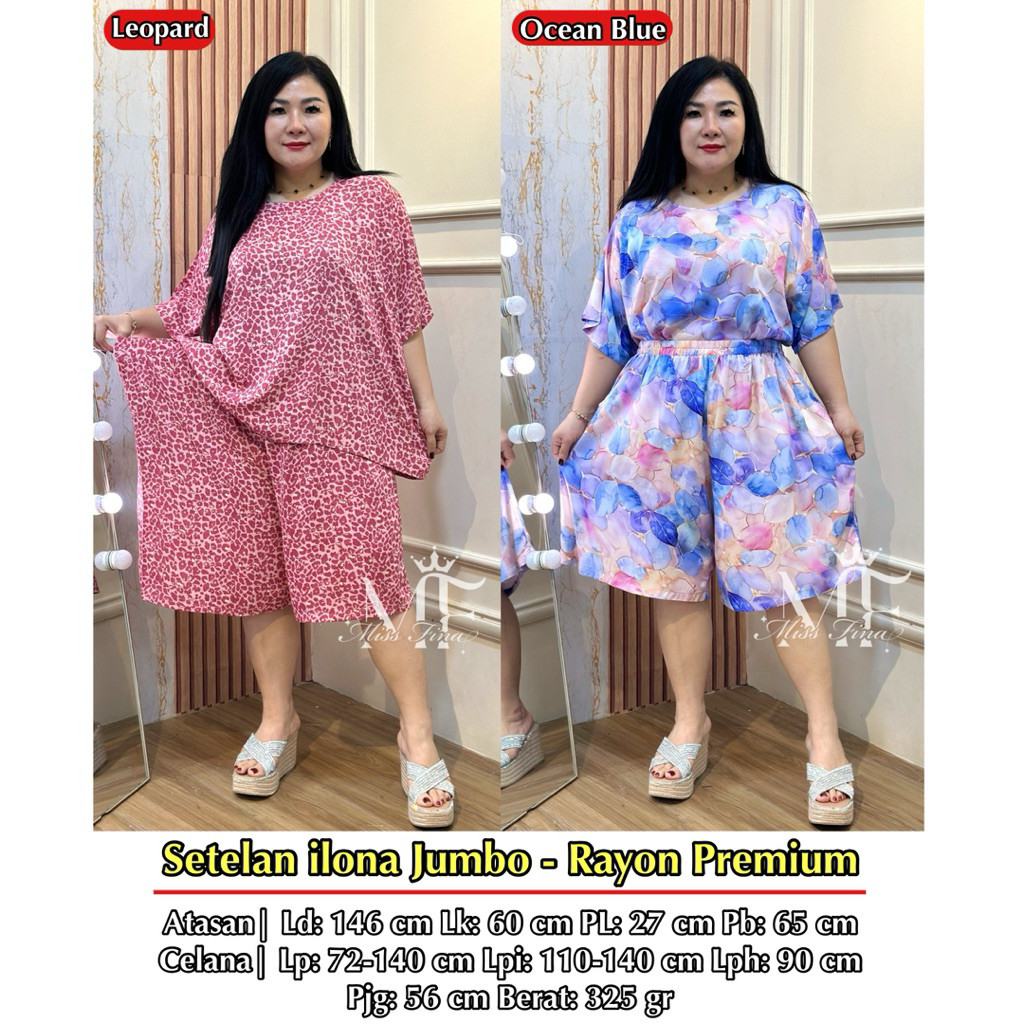 YONA.ID FINA BIGSIZE - (ILONA SETELAN BIG SIZE) SETELAN WANITA JUMBO BIGSIZE KEKINIAN