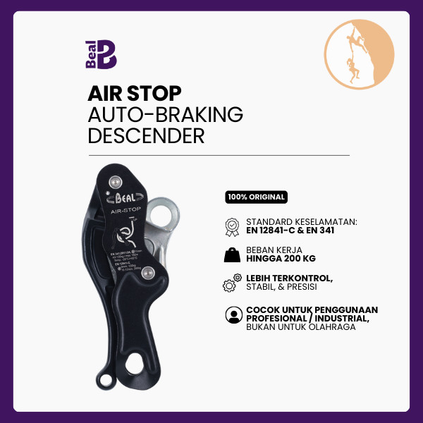 Alat Pengaman Tali - Beal AIR STOP / Auto-braking Descender
