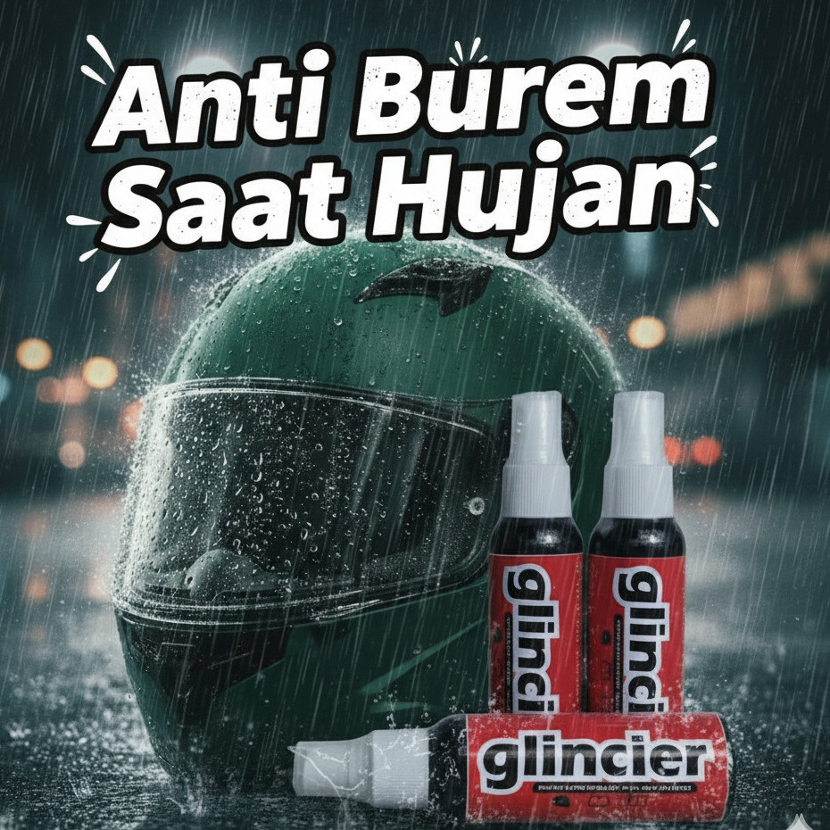 Glincier - Pembersih Kaca Helm Dengan Efek Daun Talas | Pembersih Visor Helm &  Efek Daun Talas