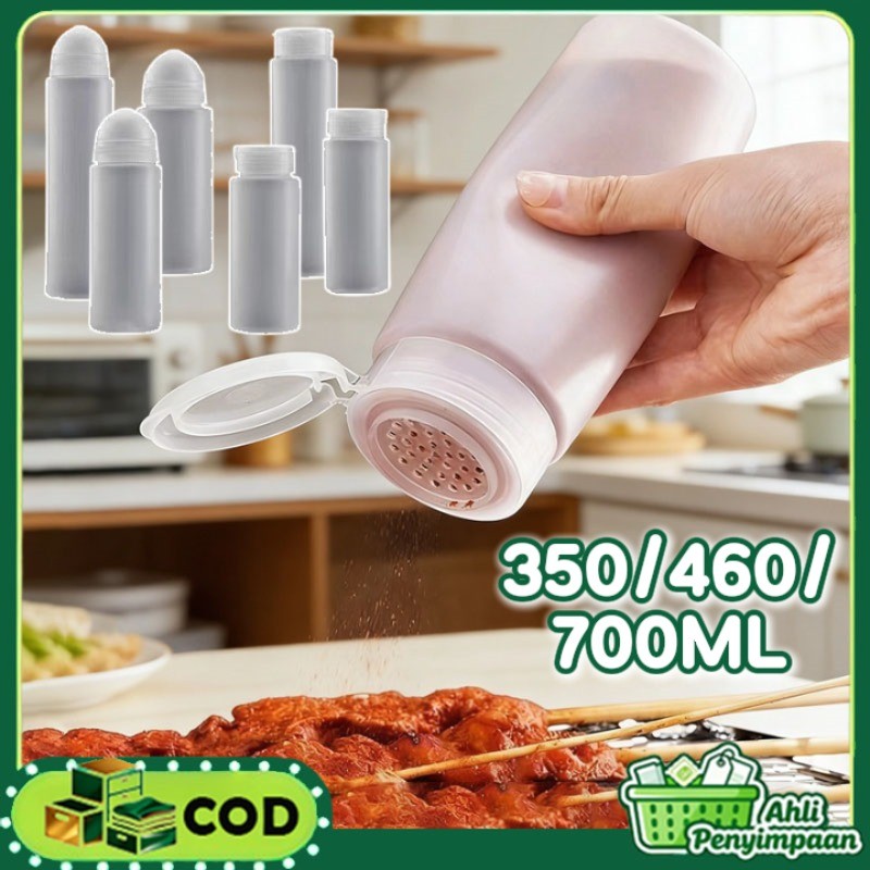 700ML Botol Bumbu Dapur Dengan Penutup Kaleng Tabur Plastik Tahan Debu Garam Minyak Wadah Plastik Se