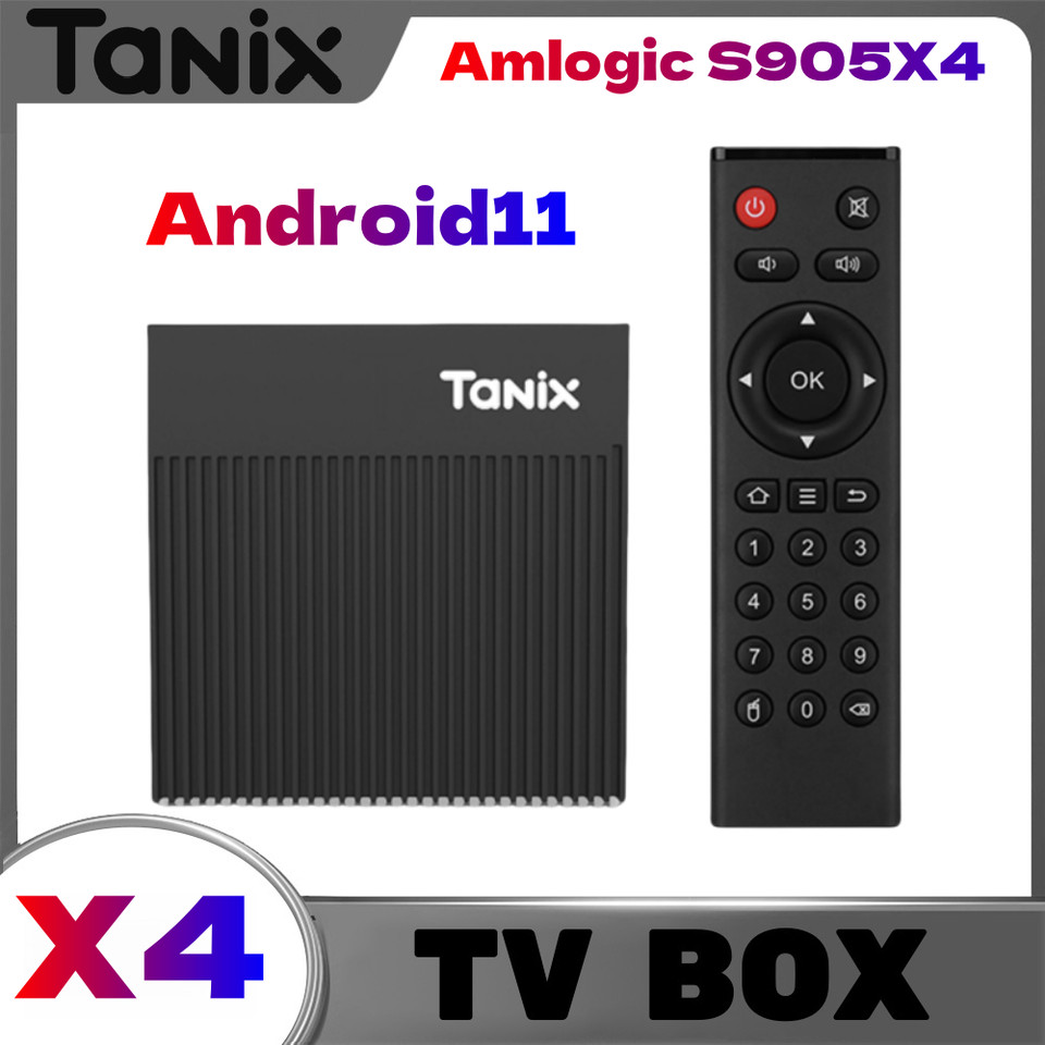 Original Tanix X4 Smart TV Box Android11.0 Amlogic S905X4 4GB RAM 32GB 64GB ROM 3D BT 2.4G&5G Wifi H