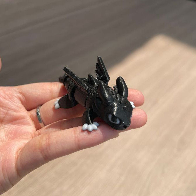 Mainan Toothless 3D Print Night Fury Dragon Toy Articulated Dragon Figure How To Train Your Dragon M
