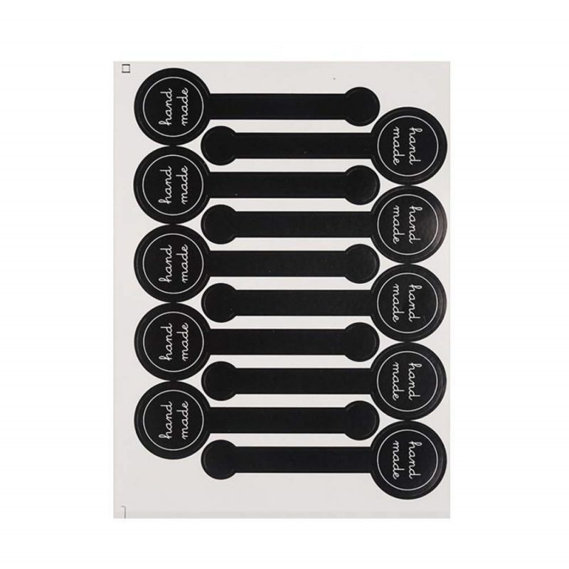 500pcs Hand Made Stiker Hitam Stiker Label Makanan Sticker Segel Box Stiker Segel Kemasan