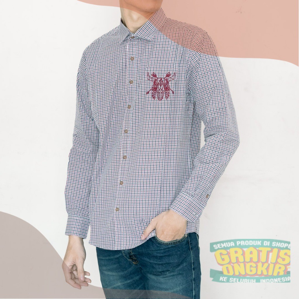 Kemeja IEBE Lengan Panjang C3AH8012pakaian pria lainnya