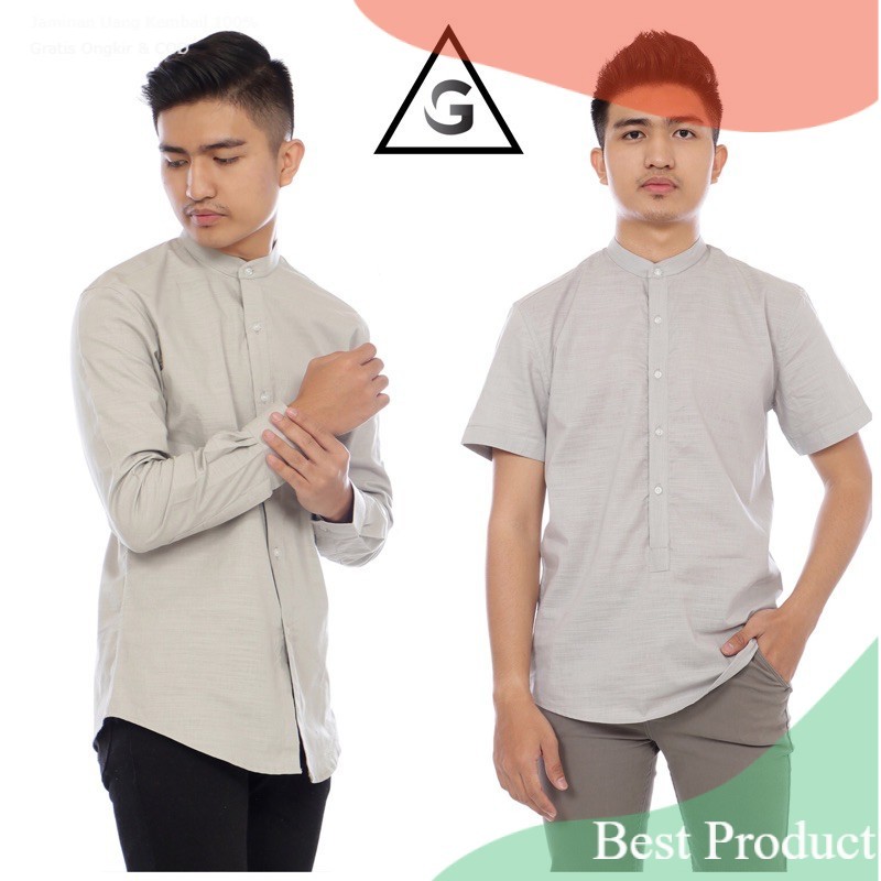 Kemeja koko GWARDO full katun SLIMFIT lengan tangan pendekpakaian pria lainnya