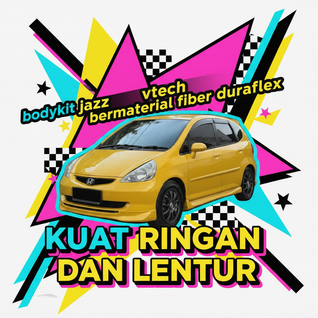 bodikit BODY KIT BODYKIT HONDA JAZZ GD3 2004 2005 2006 VTECH bodikit jazz body kit jazz