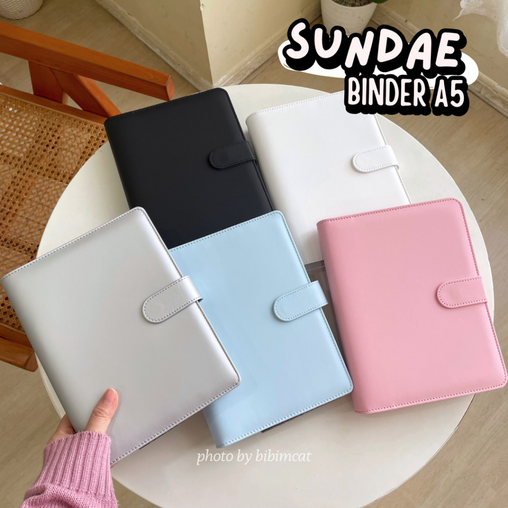 (citra0444) Sundae - A5 Binder Leather Case / Binder Album Photocard PC Pastel