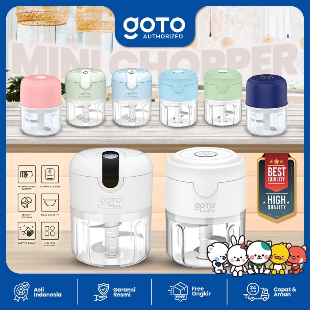 Goto Lucy Harper Mini Chopper Blender Penggiling Bumbu Dapur Portable