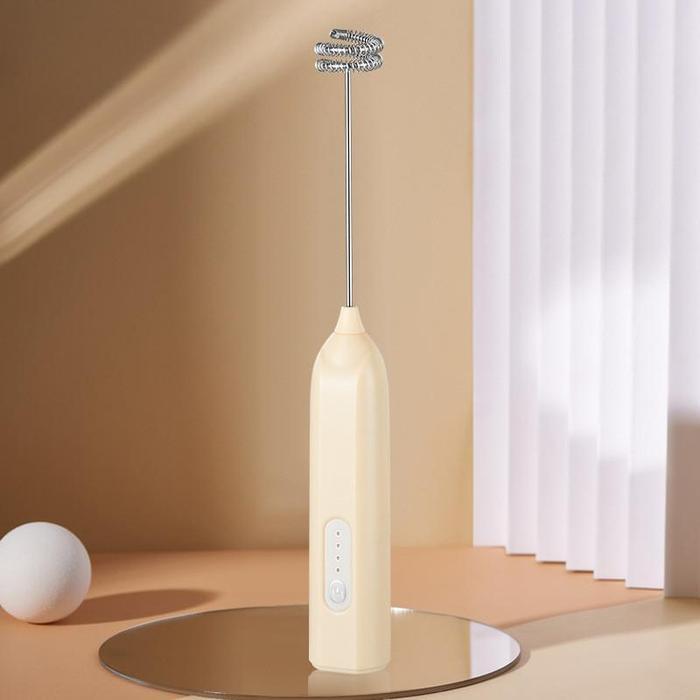 Vixplorn Milk Frother 3 Kecepatan Pengaduk Kopi Elektrik Pengaduk Matcha Pengaduk Minuman Elektrik M