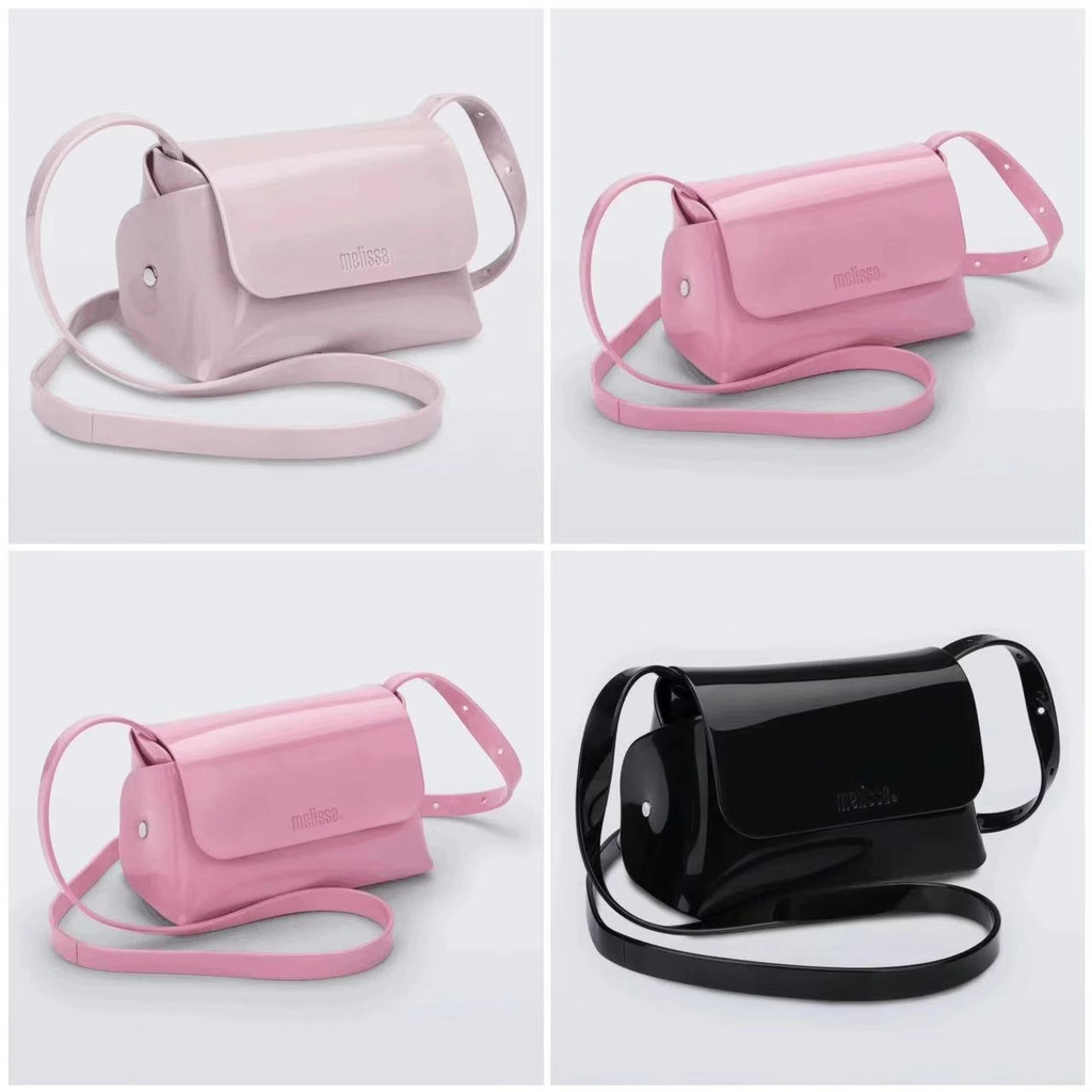 Melissa Ladies Mini Pure Color Jelly Bag Fashionable Casual Crossbody Shoulder Bag for Daily Use Fre