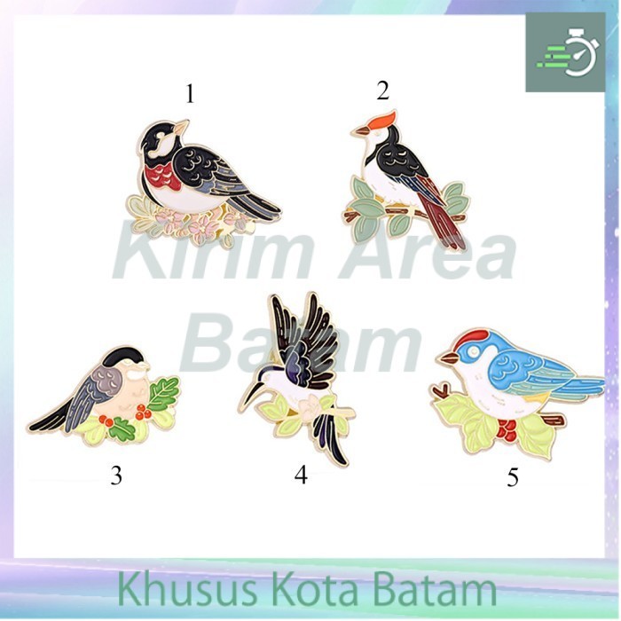 pin jas besi burung magpie