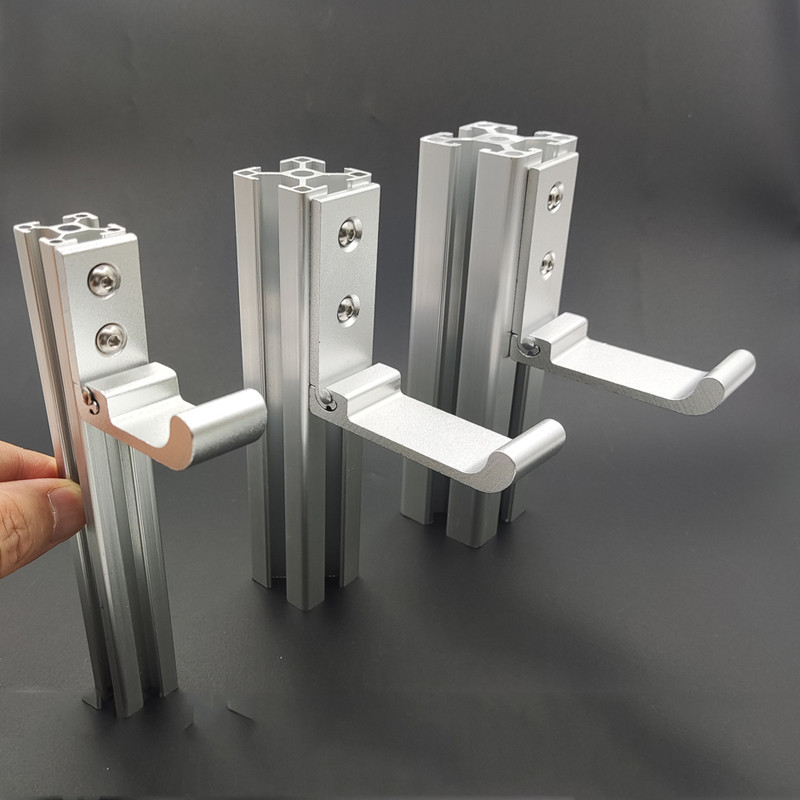 Gantungan Lipat Aluminium Alloy, Gantungan Baju Tak Terlihat, Aksesoris Profil Aluminium 2020 3030 4