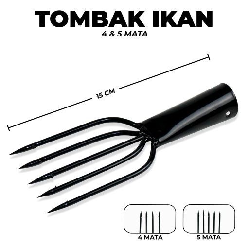 Tombak Ikan Baja 3-5 Mata 15cm 800g Sage