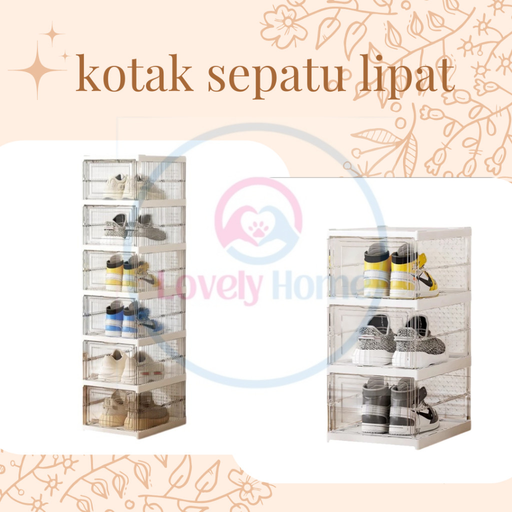Lemari Sepatu Lipat Lemari Sepatu Kotak Sepatu Lipat Rak Lipat Kotak Sepatu Transparan Plastik